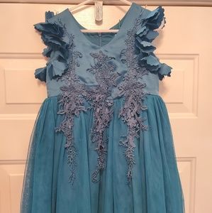 Trish Scully teal dress